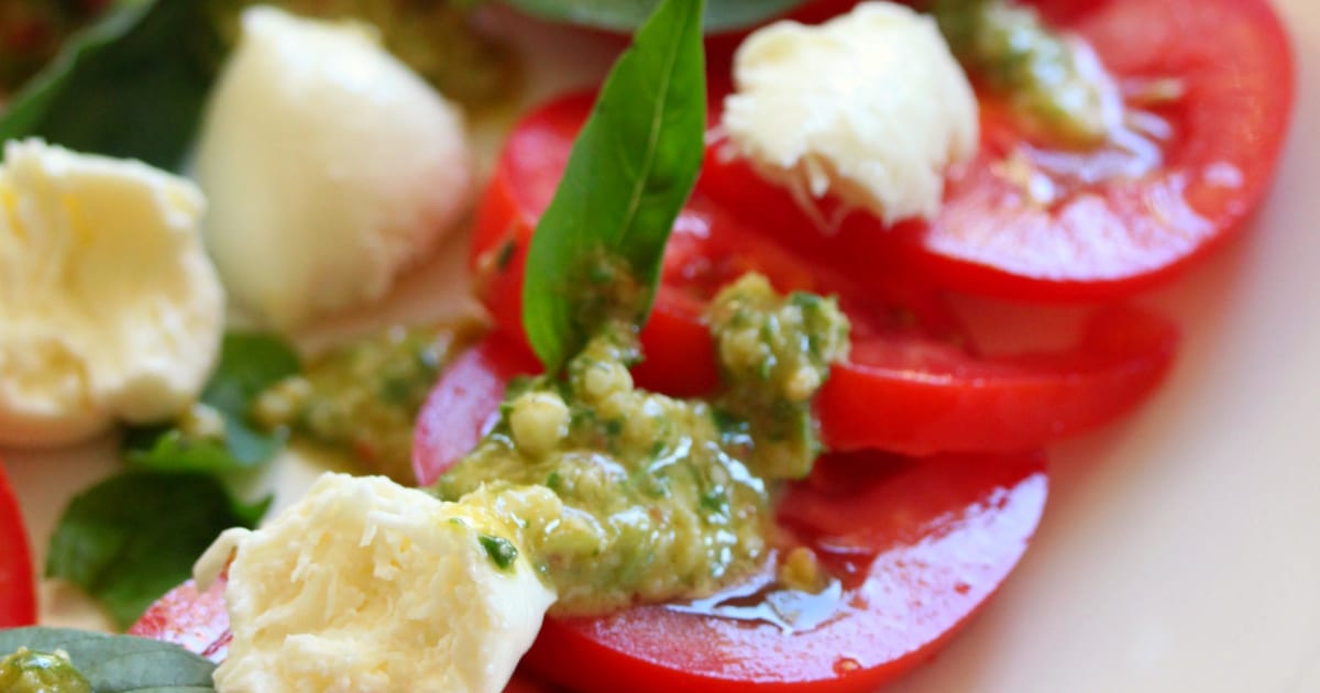 Thermomix recipe: Caprese Salad With Pumpkin Seed, Chili… | Tenina.com