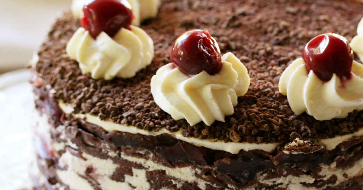 Thermomix recipe: Black Forest Crepe Cake | Tenina.com