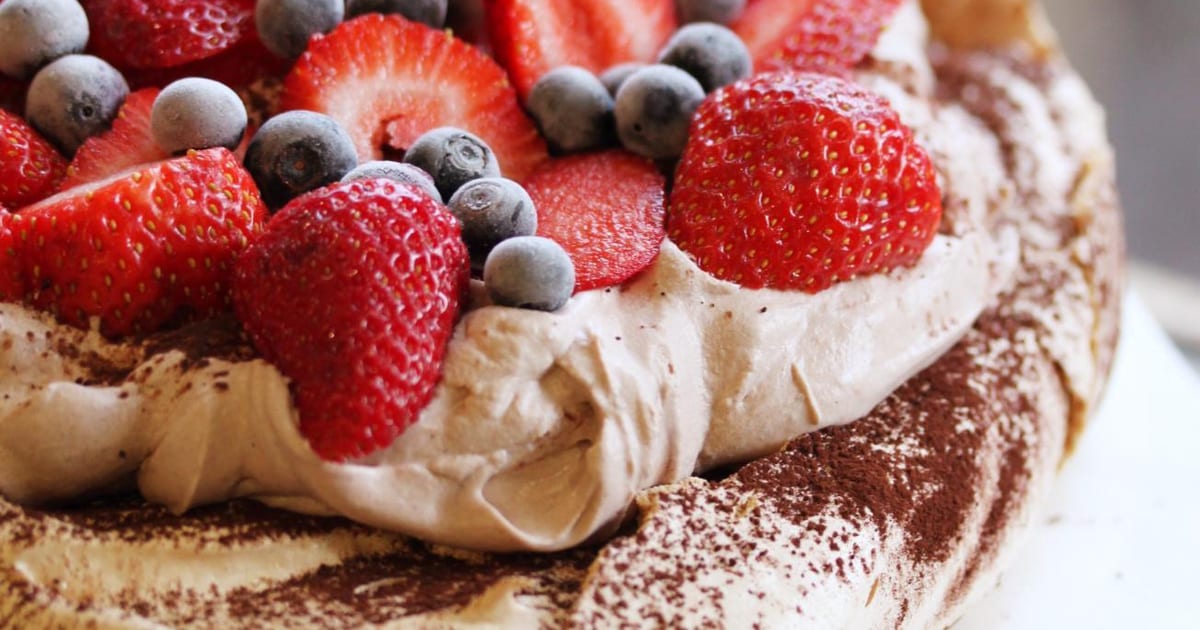 Thermomix recipe: Chocolate Dusted Pavlova with… | Tenina.com
