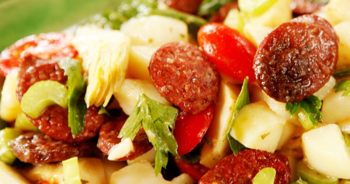 Thermomix recipe: Chorizo, Artichoke and Potato Salad | Tenina.com