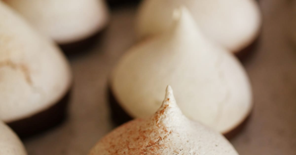Thermomix recipe: Chocolate Dipped Coffee Meringues | Tenina.com
