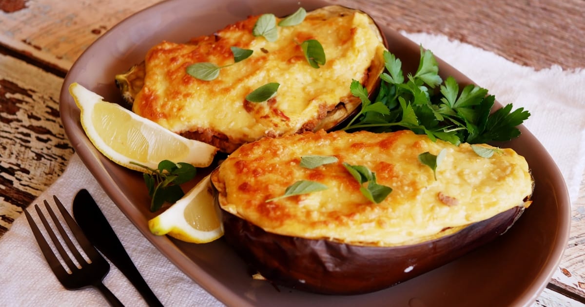 Thermomix recipe: Moussaka Stuffed Eggplant | Tenina.com