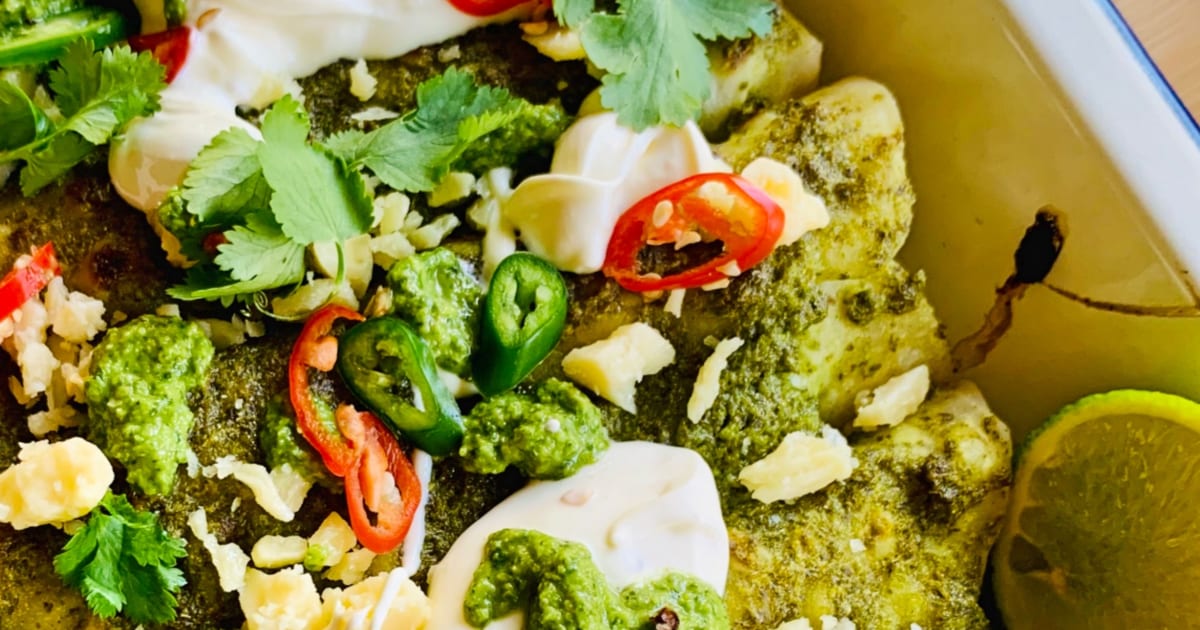 Thermomix recipe: Enchiladas Pollo Verde | Tenina.com