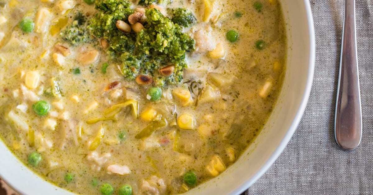 Thermomix recipe: Fish and Corn Chowder | Tenina.com