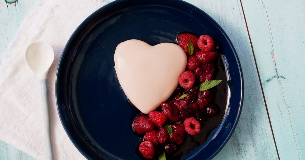 Thermomix recipe: Raspberry Heart Milk Jelly with Slow… | Tenina.com