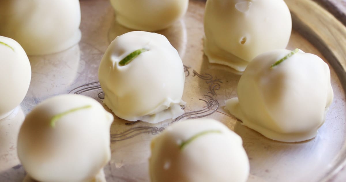 Thermomix recipe: Lime Coconut White Truffles | Tenina.com