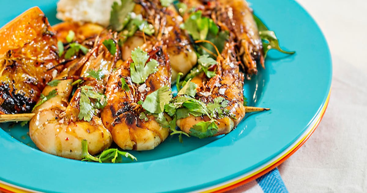 Thermomix recipe: Seared Prawn Skewers with Mandarin Soy… | Tenina.com