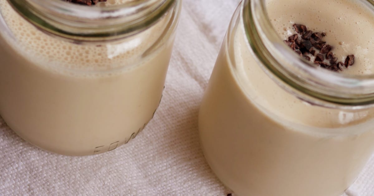 Thermomix recipe: Peanut Butter & Cacao Nib Protein Shake | Tenina.com