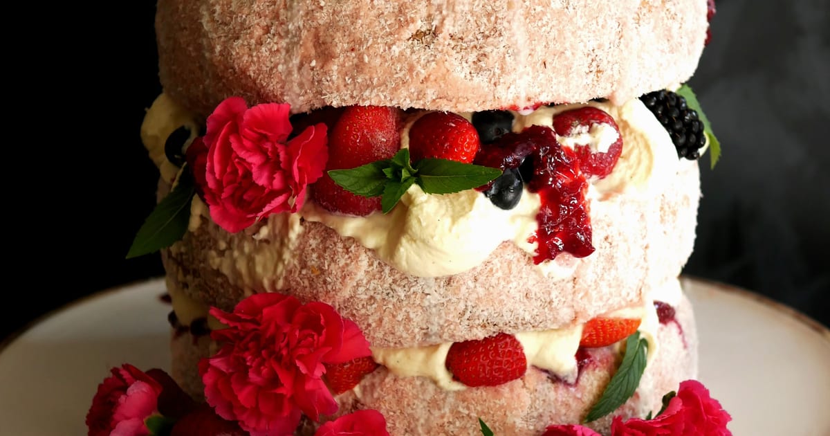Thermomix recipe: Pink Lamington Cake | Tenina.com
