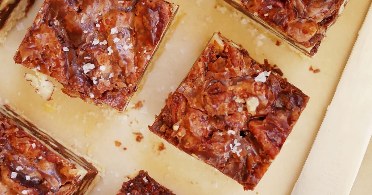 Thermomix recipe: Salted Caramel Pecan Bars | Tenina.com