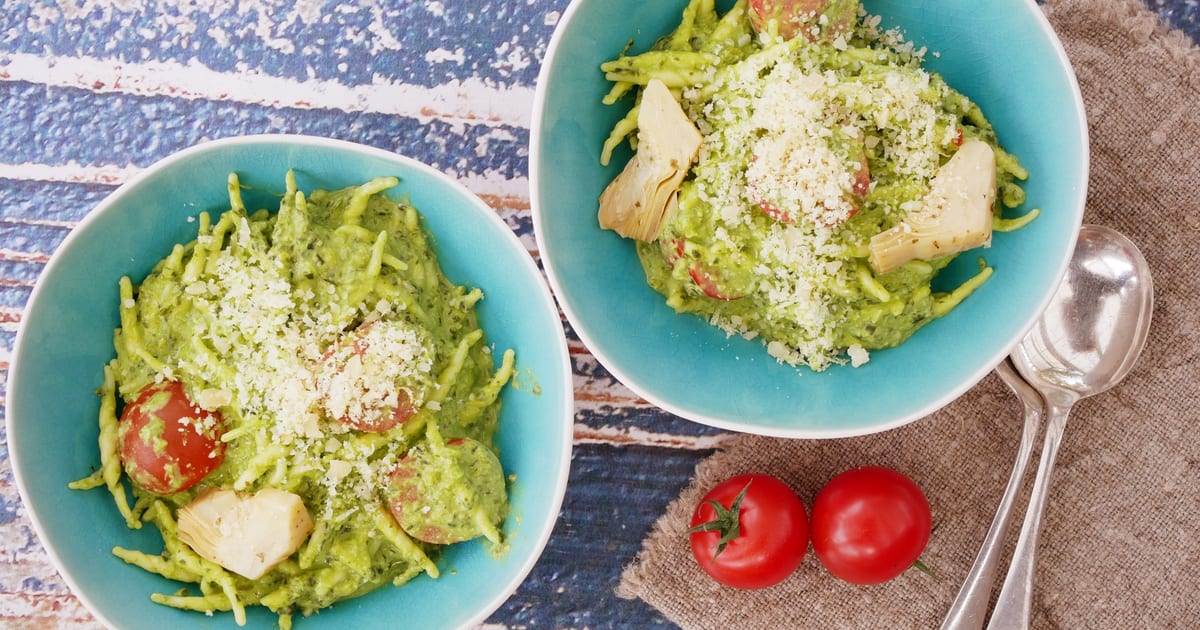 Thermomix recipe: Trofie Pasta with Artichoke Parmesan… | Tenina.com
