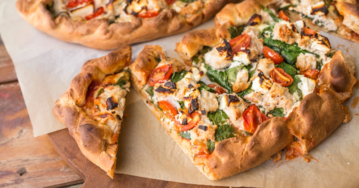Thermomix recipe: Chicken Spinach Pide with Feta | Tenina.com
