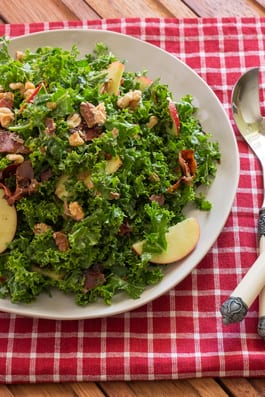 Kale Apple and Walnut Salad