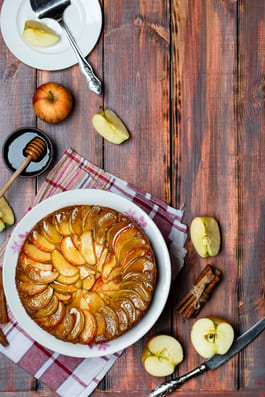 Apple Cake with Caramel Sauce