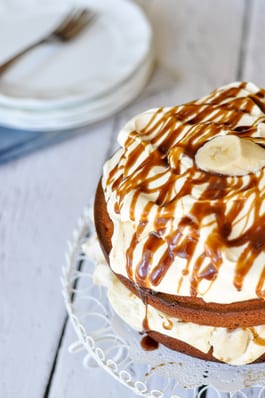 Banana Caramel Layer Cake Banoffee Cake
