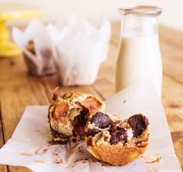 Banana Chocolate Muffins Fotor