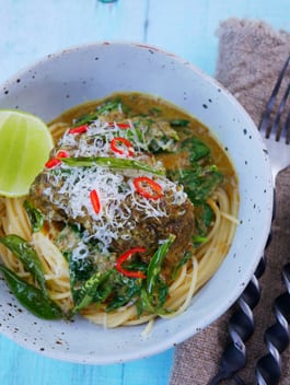 Beef Cheek Rendang with Spaghetti Fotor
