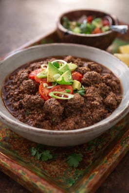 Beef Chilli with Brew Choc and Salsa