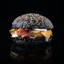 Burger with Charcoal Slider Buns