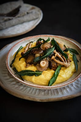 Cheesy Polenta and Mushrooms