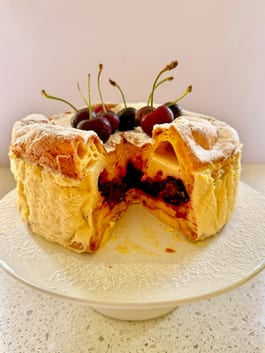 Cherry Vanilla Slice Cake