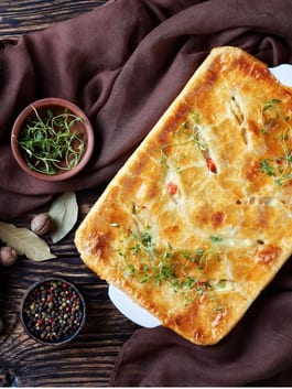 Chicken Hotpot with pastry lid