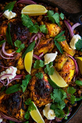 Turmeric Roasted Chicken with Herbs