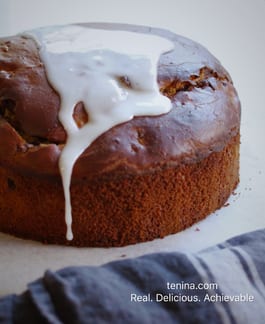 Chocolate Fruit Bread With Lemon Glaze Fotor