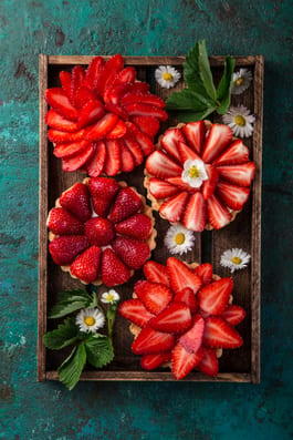 Coconut Cream Strawberry Tartlets