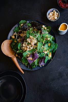 Crunchy Greens Salad with Macadamias