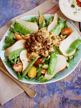 Curried Chicken Salad With Lentils And Yoghurt Fotor