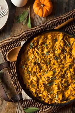 Egg free pumpkin pasta
