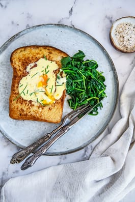 Eggs Florentine in Toast
