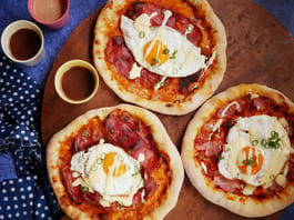Eggs and Bacon Benny Pizza LS DROP