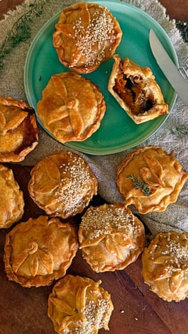 French Onion and Gruyere Mini Pies