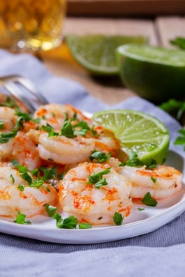 Garlic Prawns with lime