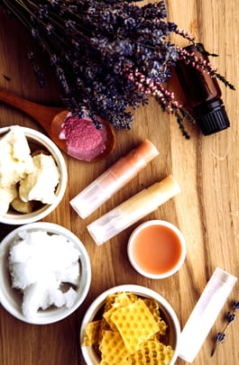Homemade Lip Balm ingredients