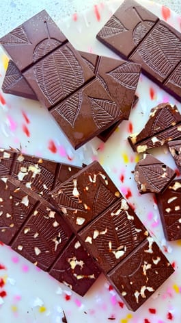 Homemade chocolate bars