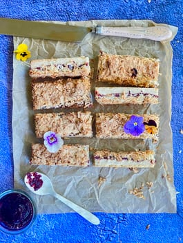 Jam and Coconut Slice