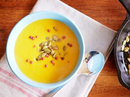 Leek And Butternut Pumpkin Soup With Miso Butter Fotor