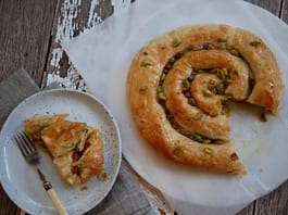 Pistachio Cardamom Snake Cake LS
