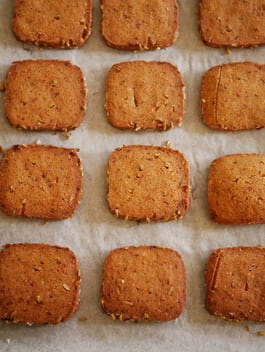 Parmesan Caramelised Onion and Fennel Crackers