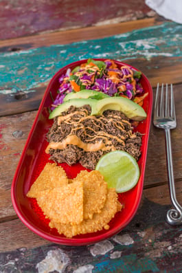 Parmesan Tacos With Crio Chipotle Pork Salad