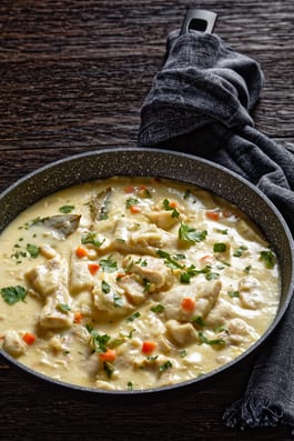 Parsley Sauce with Poached cod