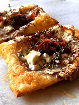 Pear and Goats Cheese Puffs