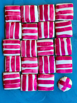 Peppermint Candy Striped Sugar Cookies