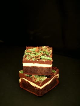 Peppermint Ganache Brownie Stack P TENINA