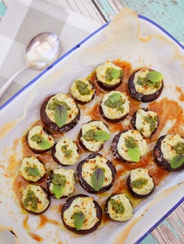 Pesto Ricotta Mushrooms P Fotor