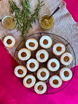 Pineapple Linzer Cookies