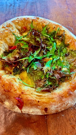 Pizza with Confit Garlic and Fermented Chilli Honey
